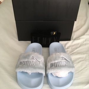 new cool baby blue fenty puma rihanna slide sandal